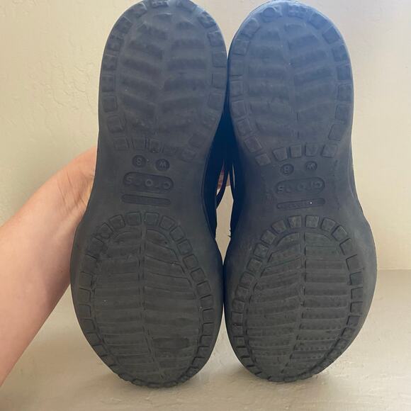 Crocs Celeste Mary Janes Womens Size 8 Black Ballet Flats Canvas Work Shoes - Picture 4 of 6